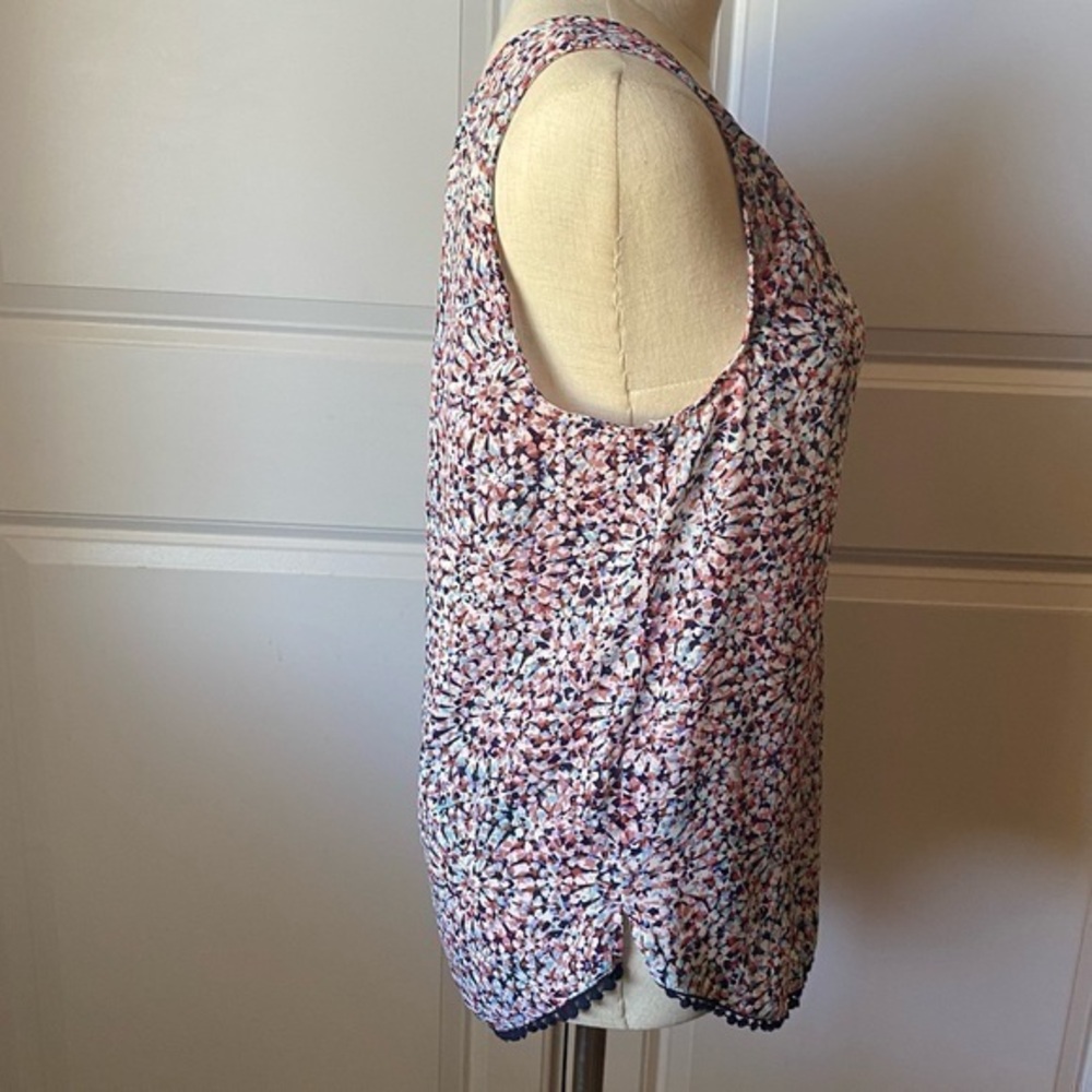 🌺 3/$25 🌺 Trixxi | Women’s Colorful Sleeveless Blouse | Sz Medium | - Picture 4 of 7
